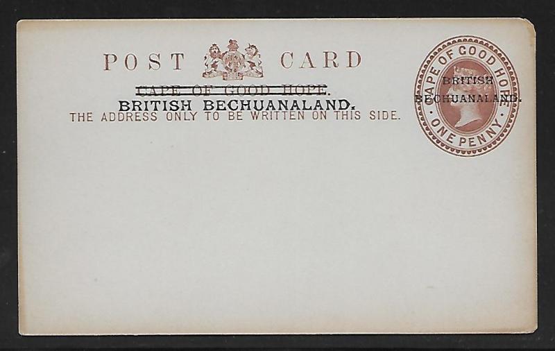 Bechuanaland Postal Stationery Postcard H&G #5 Mint