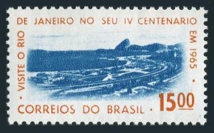 Brazil 983 two stamps,MNH.Michel 1060. Botafogo Bay & Sugarloaf Mountain,1964.