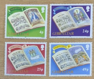 GIBRALTAR 1991 CHRISTMAS CAROLS SG664/667 UNMOUNTED MINT