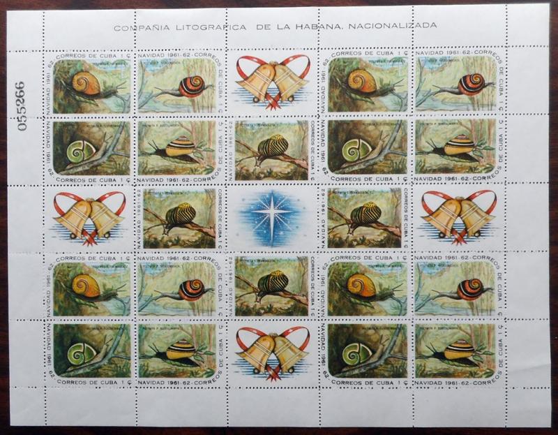 Cuba, Scott 686-690A and 691-695, Two full sheets, MNH