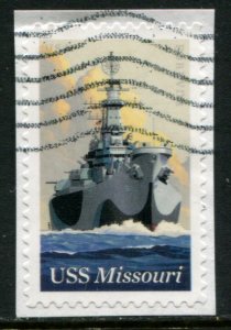 5392 US (55c) USS Missouri SA,  used on paper