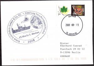 {A053} Canada 2008 Ships FS Maria S. Merian Cover