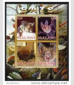 BATS Sheet (4) Perforated Mint (NH)