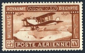 Egypt C2, hinged. Michel 152. Air Post 1929. Mail Plane in Flight.