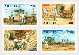 Aruba 2020 MNH Stamps Scott 664-667 Mine Mining Train Railway