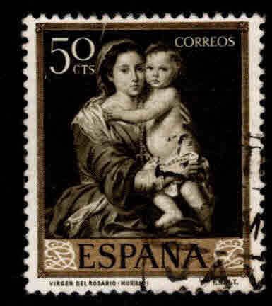 SPAIN Scott 923 Used Murillo Art stamp