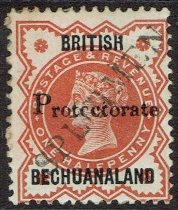 BECHUANALAND 1888 QV PROTECTORATE 1/2D SPECIMEN
