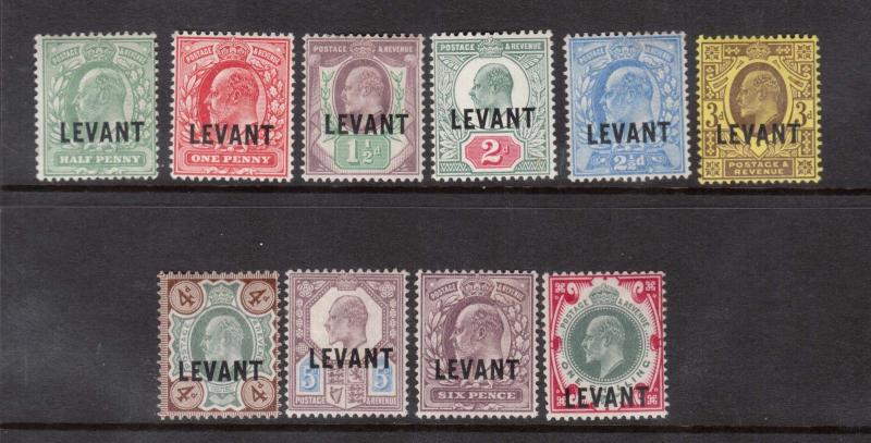 Great Britain Offices In Turkey #15 - #24 VF Mint Set