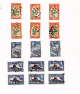 CEYLON 1937/50 M&U To R5 Appx 100 Items  (ELF83