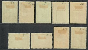 $Belgium Sc#B69-77 MH, complete set, Cv. $84.45