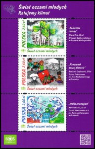 Poland 2018 MNH Stamps Souvenir Sheet Children's drawings Climate Changes