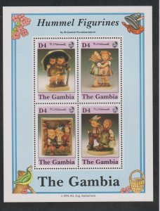 Gambia # 1140, Hummel Figurines, Souvenir Sheet, Mint NH, 1/2 Cat.