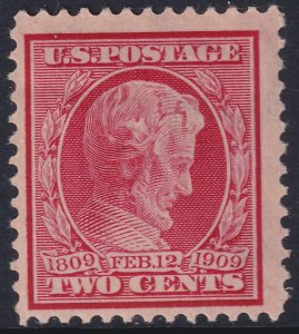 Sc# 367 U.S 1909 Abraham Lincoln 2¢ perf centennial issue  MNH CV $9.50 stk #4