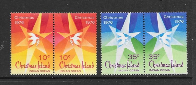 CHRISTMAS ISLAND #65-8  CHRISTMAS 1976  MNH