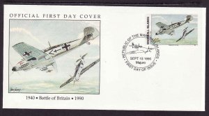 Marshall Is.FDC-WWII event-Planes-Battle of Britain-RAF-Messerschmitt