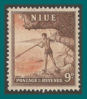 Niue 1950 Fisherman, MLH  #100,SG119