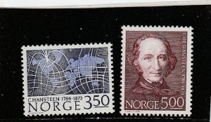 Norway  Scott#  839-840  MNH  (1984 Christopher Hansteen)