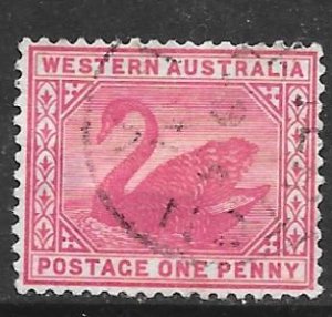 Australian States Western Australia 73: 1d Swan, used, F-VF
