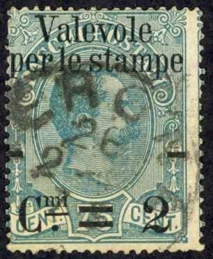 Italy Sc# 61 Used 1890 2c on 75c King Humbert I