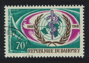 Dahomey Medicine Health WHO 70f KEY VALUE 1968 CTO SC#251 SG#324 MI#343