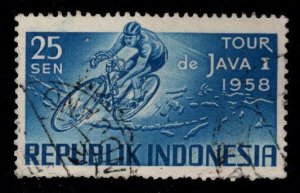 Indonesia Scott 465 Used Java Bicycle tour stamp