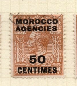 Morocco Agencies French Zone 1917-24 Issue Used 50c. Optd Surcharged NW-180599