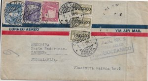 Bogota, Colombia to Zagreb, Yugoslavia 1955 Airmail (52732)