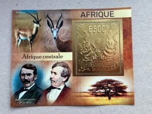 Fauna, Lion, Elephant, Mandela 2023 year 5 blocks Foil. Gold.  perforated  NEW