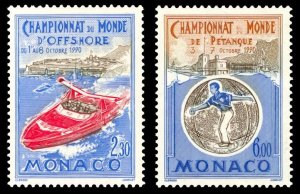 Monaco 1990 Scott #1734-1735 Mint Never Hinged