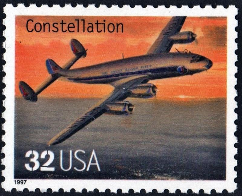 SC#3142m 32¢ Classic American Aircraft: Constellation Single (1997) MNH