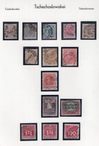 CZECHOSLOVAKIA FORERUNNERS ON AUSTRIA HUNGARIAN STAMPS LOVELY SELECTION SEE SCAN