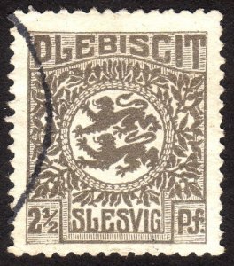 1920, Schleswig Plebiscite, 2 1/2pfg, Used, Sc 1