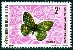 Butterfly, Burkina Faso stamp SC#245 MNH