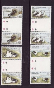 Falkland Island Dependencies.-Sc#1L88-91-unused NH set in gutter pairs-Birds-Alb