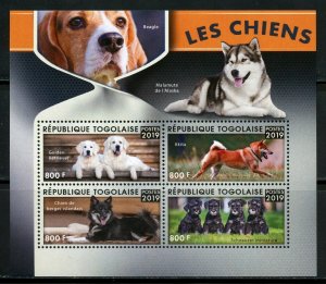 TOGO 2019  DOGS  SHEET MINT NEVER HINGED