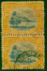 GUATEMALA  / BR HONDURAS 1902 10c Pair w LIVINGSTON & BELIZE D Postmarks Sc 118
