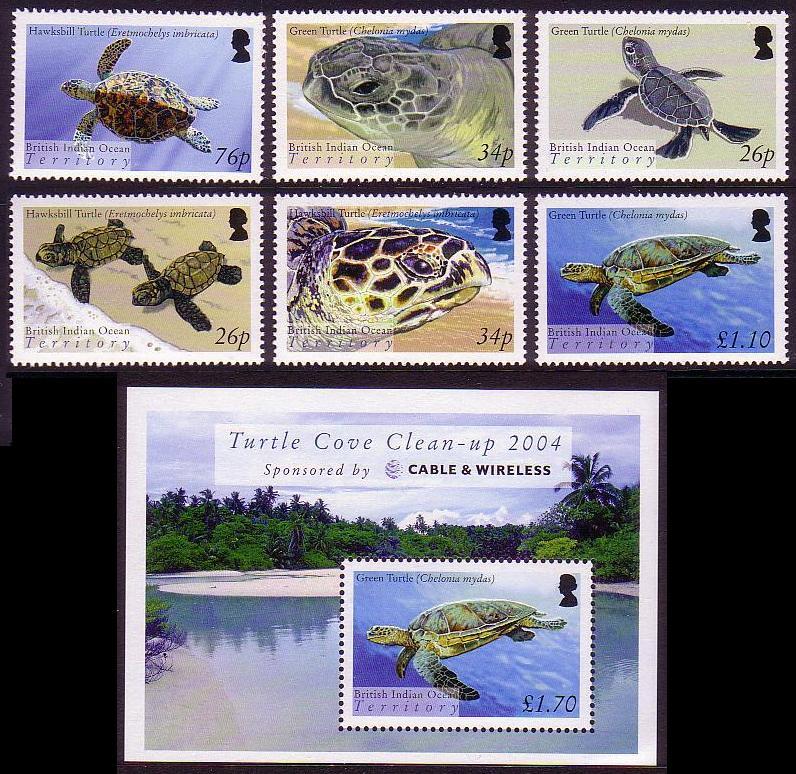 BIOT Turtles 6v+MS SG#312-MS318 SC#290-296