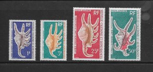 SHELLS-NEW CALEDONIA  #395-6, C89-90 MNH