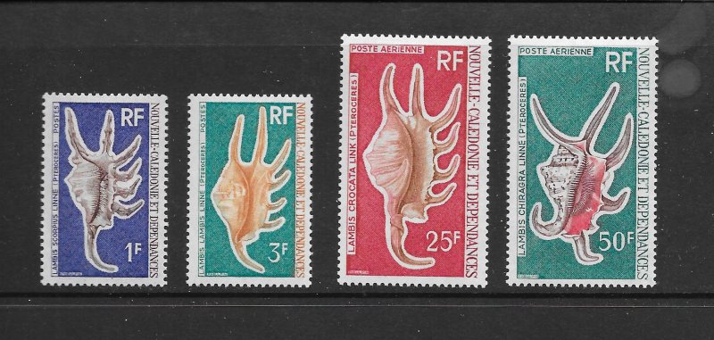 SHELLS-NEW CALEDONIA  #395-6, C89-90 MNH