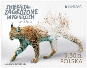 Poland 2021 MNH Stamp Europa CEPT Animals Lynx Endangered Species