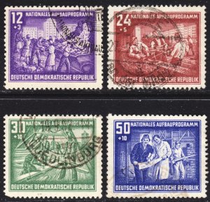 Germany DDR Scott B22-25 complete set F to VF used. Lot #B.  FREE...