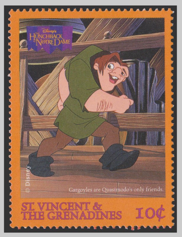 ST. VINCENT DISNEY STAMP. UNUSED. # 1