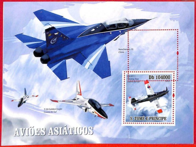 A3309- SAO TOME & PRINCIPE, ERROR MISPERF, Souvenir sheet: 2009 Asian War Planes