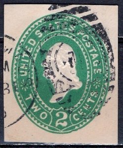 USA; 1887: Sc. # U311. Used Single Stamp