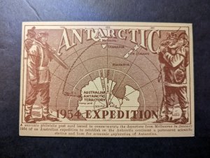 1954 Australia Postcard Cover Mawson to London England Antarctic Expedition