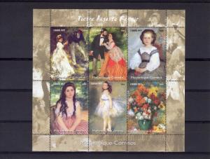 Mozambique 2004 Sc#1729/32  Degas-Renoir-Ingres-Tissot 4 Sheetlets of 6 each MNH