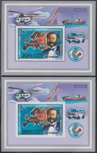 HUNGARY Sc# 2695 SET of 2 MNH SOUVENIR SHEETS, PERF and IMPERF for RED CROSS