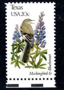 US 1995 MNH State Birds/Flowers Texas Mockingbird/Bluebonnet