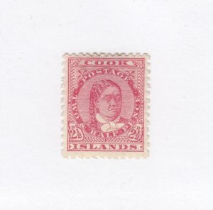 COOK ISLANDS (MK4389)  # 12  VF-MH  QUEEN MAKEA TAKAU /ROSE CAT VALUE $55