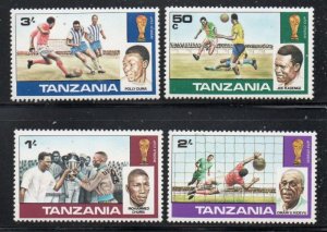 Tanzania Sc 95-98 1978 Soccer stamp set mint NH